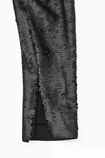 Сукня жіноча COS asymmetric sequinned mini dress 1205116001 Eur 34 Чорний - Фото 7 Сукня жіноча COS asymmetric sequinned mini dress 1205116001 Eur 34 Чорний - изображение 7