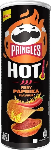 Чипсы Pringles Hot Fiery Paprika паприка острая 160 г - Фото 1 Чипсы Pringles Hot Fiery Paprika паприка острая 160 г - изображение 1