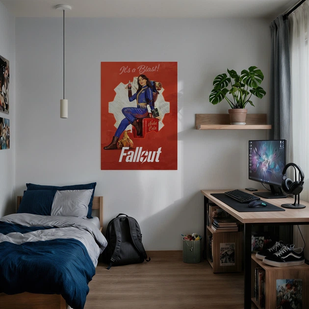 Интерьерная картина Фоллаут, Люси Маклин и Нюка-Кола, Fallout, Nuka Cola, Lucy MacLean, сериал, 85×60 см (id6611) - изображение 2