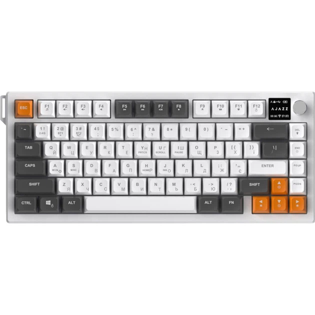 Клавиатура Ajazz AF82 Grey/White/Orange (AF82-GWO) [175685] - изображение 2