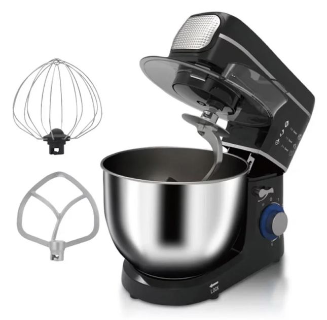 Кухонный комбайн Domotec 6676B 5 в 1 1400 Вт 10 л с мясорубкой блендером Тестомес с чашей из нержавеющей стали Планетарный миксер с венчиком - изображение 7