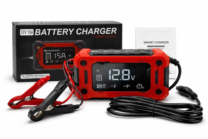 Зарядка для автомобильного аккумулятора 12V 15A автоматическое импульсное зарядное устройство - изображение 3