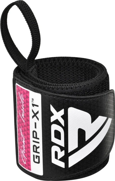 Бинти для зап'ясть RDX Inc бавовняні середні чорні рожеві - зображення 4