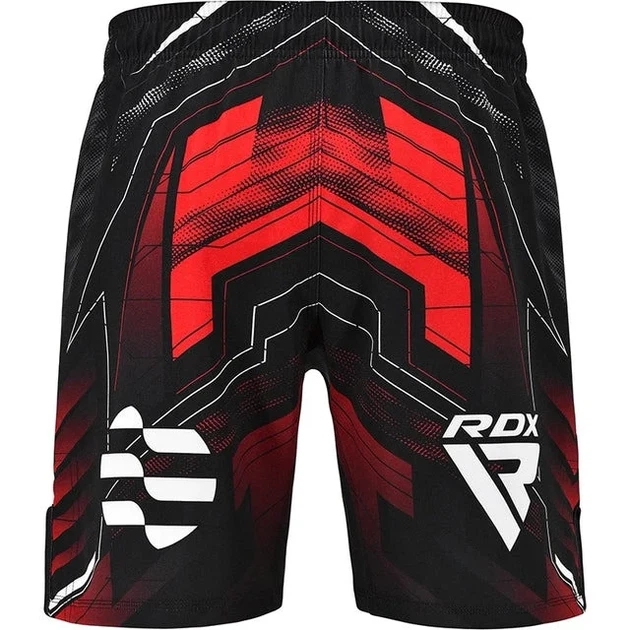 Шорты для MMA RDX полиэстер XL красные, одобрены IMMAF. - изображение 3
