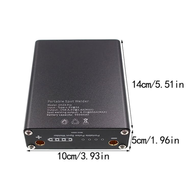 Апарат точкового зварювання Bifrc HD20 Pro 600А 5500 мАг з ручкою, портативний споттер для акумуляторів 18650, Type-C, Power Bank - зображення 9