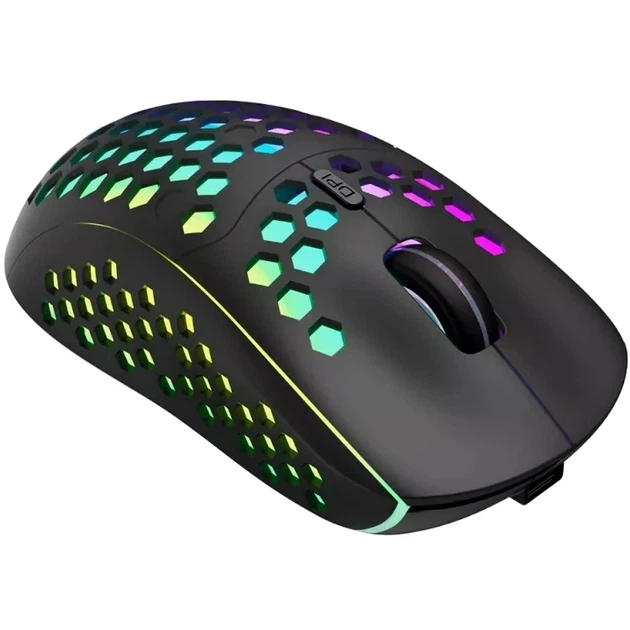 Bluetooth миша Canyon Haster GMW-18 Wireless Rainbow Backlite Black (CND-SGMW18) UA - изображение 2