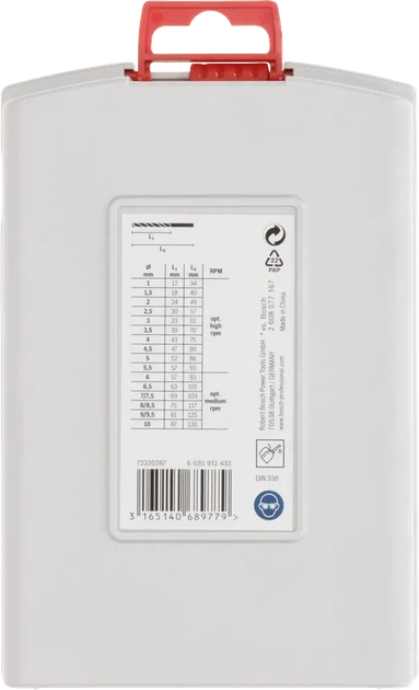 Набір спіральних свердел по металу Bosch Professional PRO Metal HSS-G DIN 338 1-13 мм 25 шт (2608587017) - зображення 5