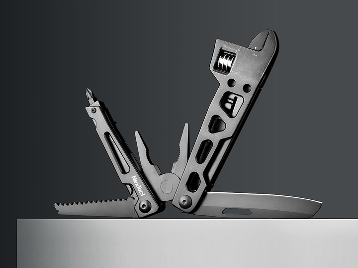Мультитул Xiaomi NexTool Wrench NE20145 9-в-1 багатофункціональний інструмент з розвідним ключем ножем і пилкою, чорний - зображення 6