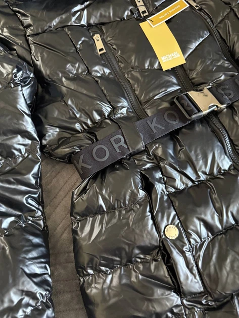 Куртка жіноча зимова Michael Kors чорного кольору розмір M - изображение 4