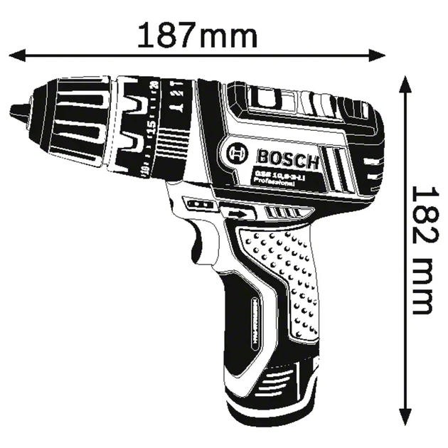 Akumulatorowa wiertarko-wkrętarka udarowa Bosch Professional GSB 12V-15 12 V 30 Nm 2×2 Ah z torbą (06019B690H) - obraz 3