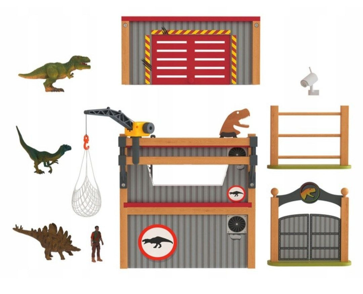 Деревянный парк динозавров PLAYTIVE Jurassic World – большой игровой набор с фигурками и аксессуарами. - изображение 4