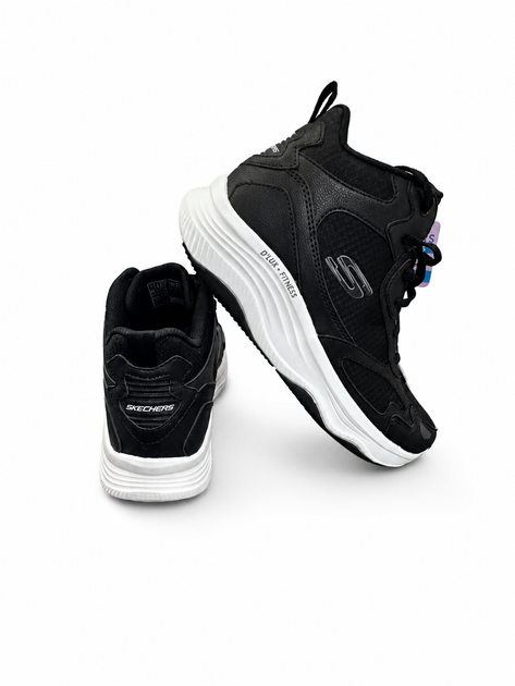 Кросівки жіночі Skechers D'Lux текстильні чорні на шнурівці 36 (2271512032409) (23 см) - Фото 3 Кросівки жіночі Skechers D'Lux текстильні чорні на шнурівці 36 (2271512032409) (23 см) - зображення 3