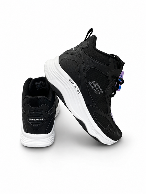 Кросівки жіночі Skechers D'Lux текстильні чорні на шнурівці 36 (2271512032409) (23 см) - Фото 4 Кросівки жіночі Skechers D'Lux текстильні чорні на шнурівці 36 (2271512032409) (23 см) - зображення 4