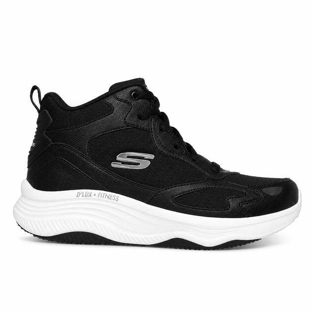 Кросівки жіночі Skechers D'Lux текстильні чорні на шнурівці 36 (2271512032409) (23 см) - Фото 5 Кросівки жіночі Skechers D'Lux текстильні чорні на шнурівці 36 (2271512032409) (23 см) - зображення 5