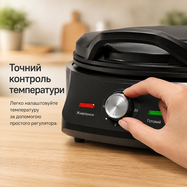 Пиццамейкер Sokany SK-08034 2000 Вт 30 см / Аппарат для пиццы с антипригарным покрытием с регулировкой температуры - изображение 4