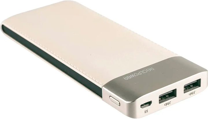 Powerbank RealPower PB-8000 8000 mAh Beige (4040895005762) - obraz 2