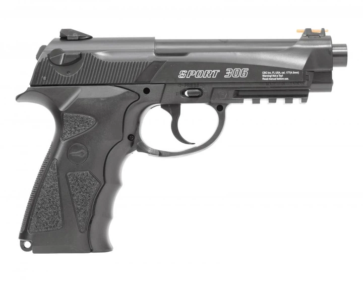 Пневматичний пістолет Borner Sport 306 4.5мм з кулями 100 шт та балонами 2 шт — копія Beretta 90-Two з фібероптичним прицілом - Фото 2 Пневматичний пістолет Borner Sport 306 4.5мм з кулями 100 шт та балонами 2 шт — копія Beretta 90-Two з фібероптичним прицілом - изображение 2