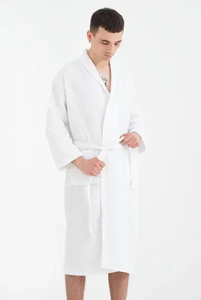 Халат Lotus Home - Waffle white 3XL - изображение 7