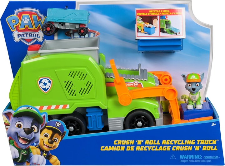 Щенячий патруль Большой мусоровоз с фигуркой Рокки Рокки Paw Patrol Rocky 6071248 - изображение 2