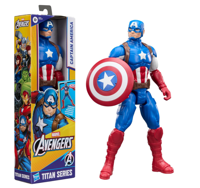 Фігурка Марвел Капітан Америка Серія героїв титанів 30 см Marvel Avengers Titan Captain America Hasbro G2771 - зображення 8