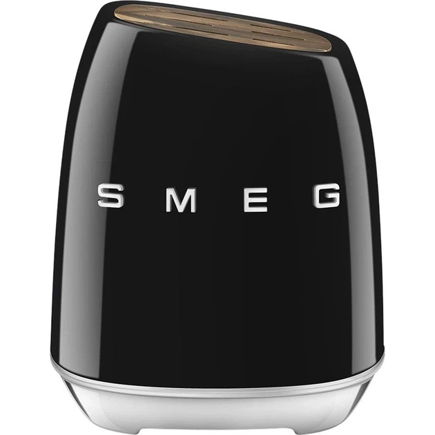 Набор кухонных ножей SMEG с подставкой ретродизайн 6 штук Черный - изображение 2