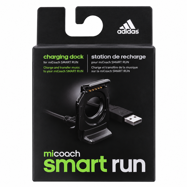 Зарядна станція Adidas miCoach SMART RUN DOCK F83287, док-станція з USB-кабелем та чохлом - Фото 2 Зарядна станція Adidas miCoach SMART RUN DOCK F83287, док-станція з USB-кабелем та чохлом - зображення 2