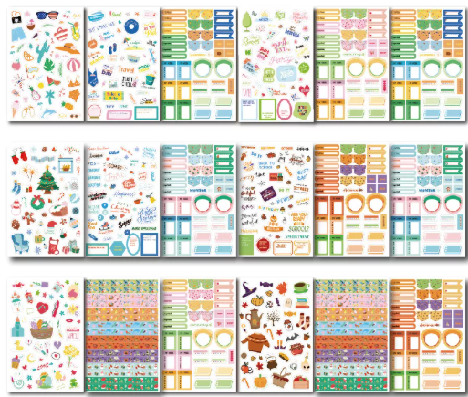 Наклейки для планера Planner Stickers, 660 шт., наклейки для дневника и скрапбукинга (AZD-058) - Фото 6 Наклейки для планера Planner Stickers, 660 шт., наклейки для дневника и скрапбукинга (AZD-058) - изображение 6