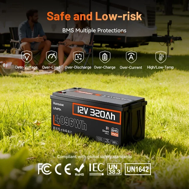 Аккумулятор Humsienk HS12V320AH250BT-UA LiFePO4 12 В 320 А·ч с Bluetooth - изображение 5