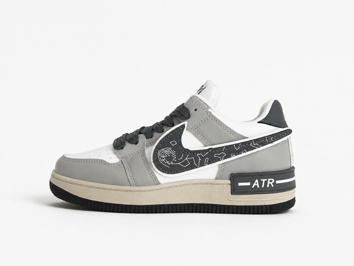 Кросівки у стилі Nike SB Dunk Low x Stussy Унісекс No brend Біло-сірий 38 (24 см) Код: w190 white-grey - зображення 3
