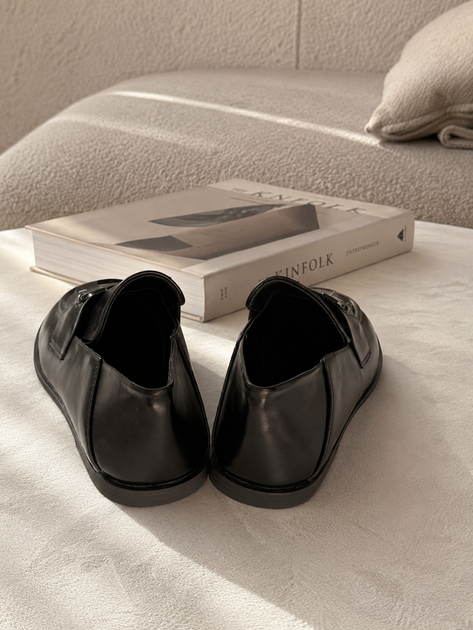 Лоферы с ремешком в стиле Hermes Женские Loretta Черный 38 (24 см) Код: E610-7 black - изображение 3