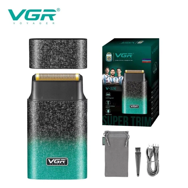 Электробритва мужская VGR V-326 Green, аккумуляторный шейвер для сухого и влажного бритья, 4500 об/мин, LED-дисплей, влагозащита, бритва для лица и бороды - изображение 10