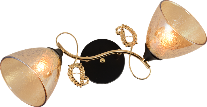 Потолочная люстра INTEREES XA1321B/2 Gold+Black на 2 плафонов - изображение 3