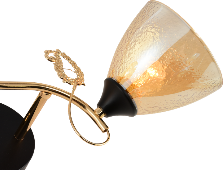 Потолочная люстра INTEREES XA1321B/2 Gold+Black на 2 плафонов - изображение 4