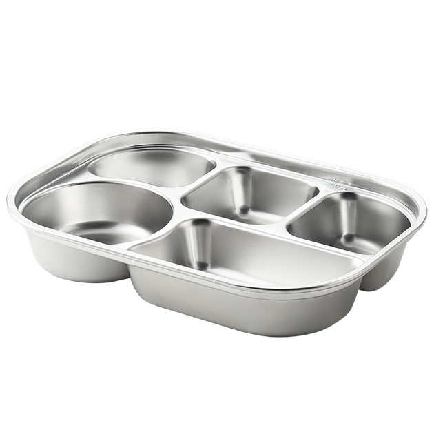 Ланч-бокс MAXCOOK из нержавеющей стали 316L с разделителями, для микроволновой печи, студенческий ланч-бокс с 5 отделениями, без крышки MCFT9040 - Фото 4 Ланч-бокс MAXCOOK из нержавеющей стали 316L с разделителями, для микроволновой печи, студенческий ланч-бокс с 5 отделениями, без крышки MCFT9040 - изображение 4