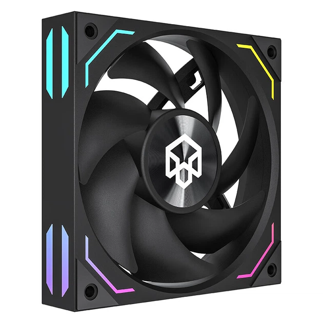 Вентилятор для корпуса PADO G13 Black / Интеллектуальное управление температурой PWM / Синхронизация ARGB-подсветки / Низкий уровень шума 12 см - изображение 4