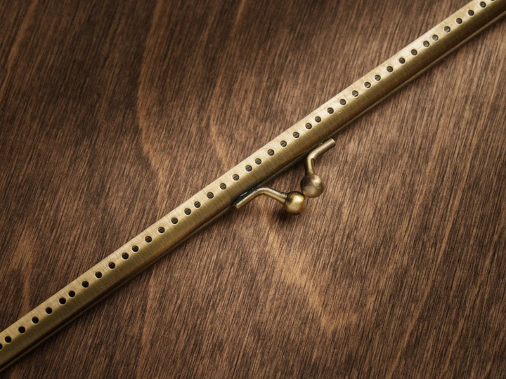 Фермуар металевий для сумок скоба з намистинами 21 см Бронзовий (FM-182) - зображення 6