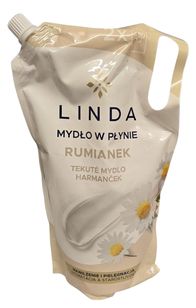Рідке мило для рук Linda з ароматом ромашки, 900мл - Фото 1 Рідке мило для рук Linda з ароматом ромашки, 900мл - зображення 1