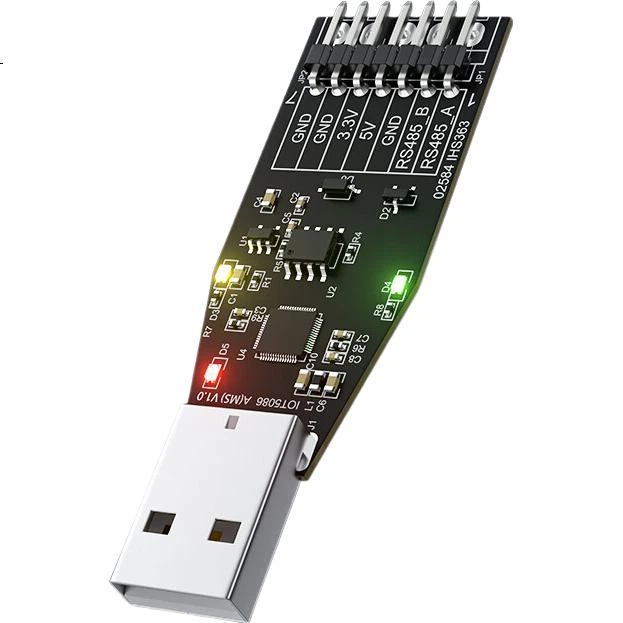 DTECH, преобразователь USB в последовательный порт RS485 с индикаторной лампой, модуль связи USB-RS485 на базе микросхемы MS3020 IOT5086A(MS) - зображення 3