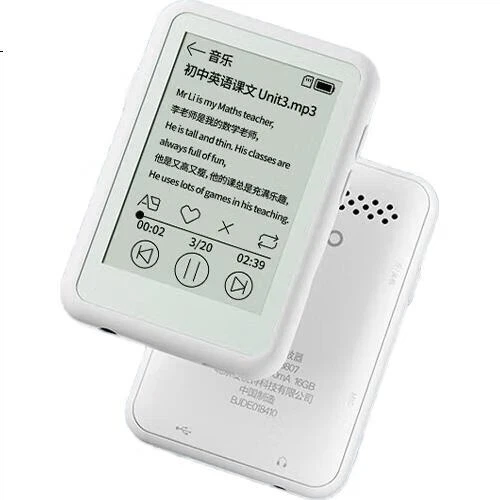 Aigo E-Ink Screen MP3/MP4 плеер, Bluetooth 5.4, воспроизведение музыки без потерь, портативный плеер, электронная книга для студентов, англо-китайский словарь, белый 807, 32 ГБ - Фото 2 Aigo E-Ink Screen MP3/MP4 плеер, Bluetooth 5.4, воспроизведение музыки без потерь, портативный плеер, электронная книга для студентов, англо-китайский словарь, белый 807, 32 ГБ - изображение 2