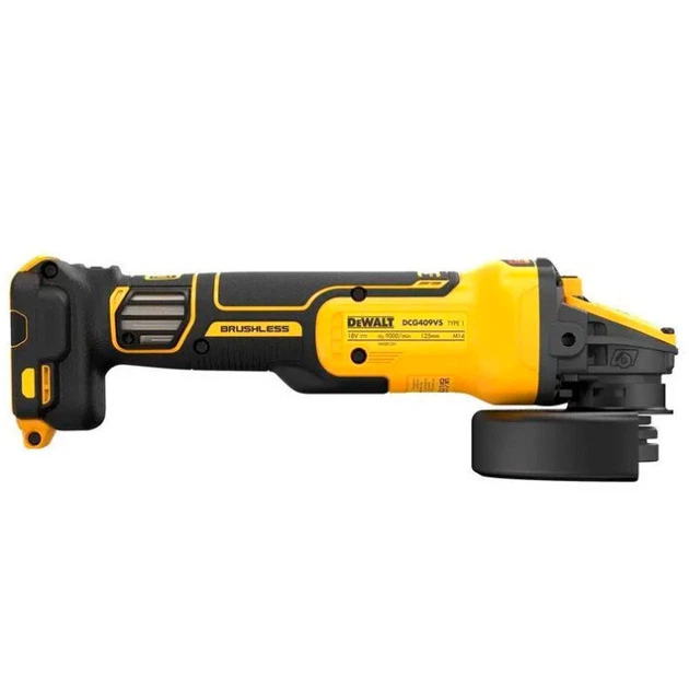 Шлифмашина угловая - болгарка аккумуляторная DeWALT DCG409VSNT бесщеточная 18 V XR Li-ion - изображение 5
