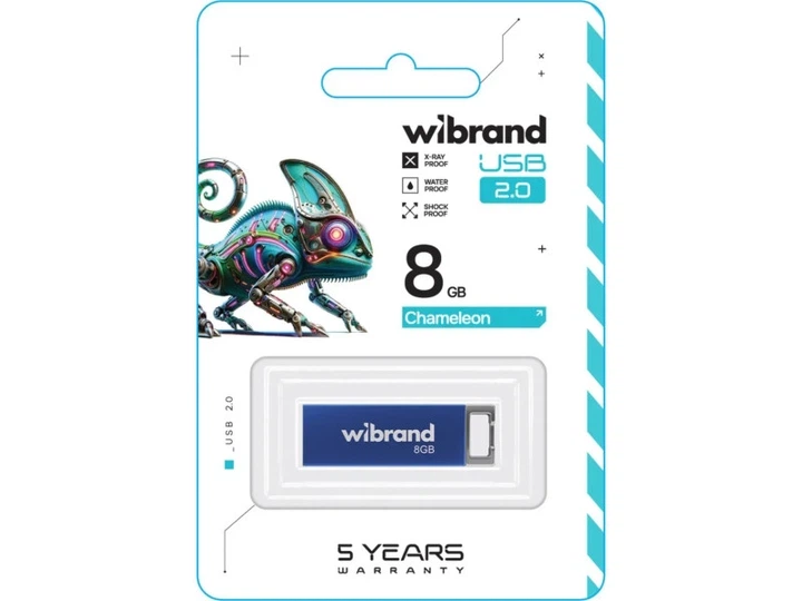 Флеш-накопитель USB Wibrand 8 ГБ USB 2.0 синий (WI2.0/CH8U6U) - изображение 2