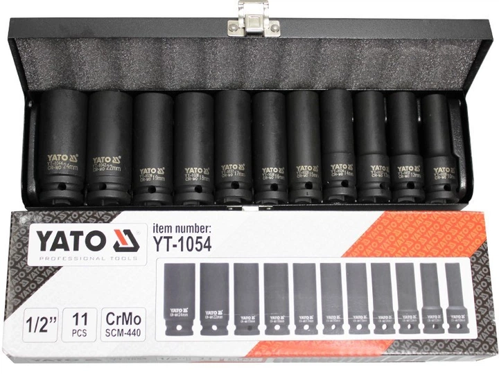 Набор ударных торцевых головок 1/2" Yato YT-1054 - изображение 4