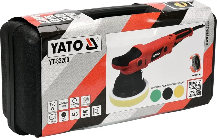 Эксцентриковая полировальная машина Yato YT-82200 - Фото 8 Эксцентриковая полировальная машина Yato YT-82200 - изображение 8