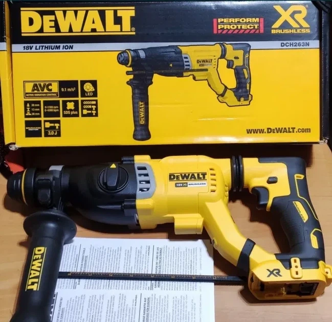 Перфоратор аккумуляторный DeWALT DCH263N SDS-Plus - Фото 7 Перфоратор аккумуляторный DeWALT DCH263N SDS-Plus - изображение 7
