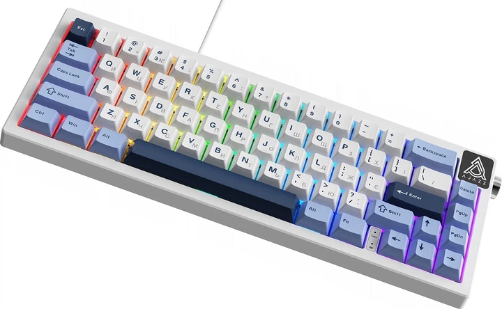 Клавіатура Ajazz AK650 Sea Salt Switch White USB-C (AK650-SS-BWB) - зображення 2