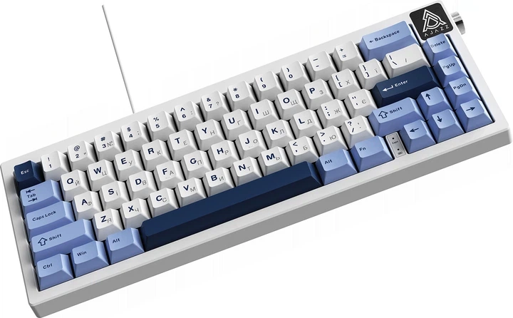 Клавіатура Ajazz AK650 Sea Salt Switch White USB-C (AK650-SS-BWB) - зображення 6