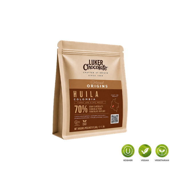 Шоколад екстра чорний HUILA 70% Luker Chocolate, 0,5 кг - Фото 1 Шоколад екстра чорний HUILA 70% Luker Chocolate, 0,5 кг - изображение 1
