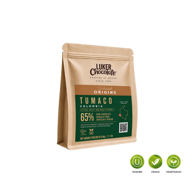 Шоколад чорний TUMACO 65% Luker Chocolate, 0,5 кг - Фото 1 Шоколад чорний TUMACO 65% Luker Chocolate, 0,5 кг - изображение 1