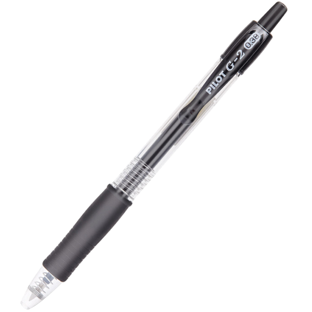 Гелевая ручка PILOT Retractable G2 с пулевидным наконечником, шариковая ручка для экзаменов и учебы, набор канцелярских принадлежностей для офиса BL-G2, черная, 0,38 мм, 6 шт. - изображение 4