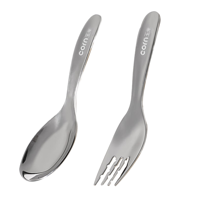 Детские столовые приборы Corn из стали 316L с футляром 2 шт - изображение 4